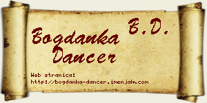 Bogdanka Dancer vizit kartica